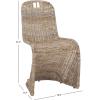 Safavieh Home Collection Cilombo Natural Wicker Dining Chair (Set of 2), 19″
