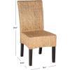 Safavieh Home Collection Luz Natural Wicker Dining Chair (Set of 2), 18″