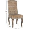 Safavieh Home Collection Milos Grey Wicker 18-inch Dining Chair(Grey)