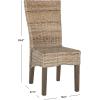Safavieh Home Collection Ozias Grey Wicker 18-inch Dining Chair(Grey)