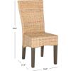Safavieh Home Collection Ozias Grey Wicker 18-inch Dining Chair(Natural)