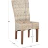 Safavieh Home Collection Ozias Grey Wicker 18-inch Dining Chair(White Washed)