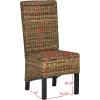 Safavieh Home Collection Pembrooke Wicker Side Chairs, Antique Grey, Set of 2(Banana Natural)