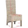 Safavieh Home Collection Pembrooke Wicker Side Chairs, Antique Grey, Set of 2(Natural)
