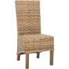 Safavieh Home Collection Pembrooke Wicker Side Chairs, Antique Grey, Set of 2(Natural)