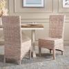 Safavieh Home Collection Pembrooke Wicker Side Chairs, Antique Grey, Set of 2(White Washed)