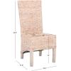 Safavieh Home Collection Pembrooke Wicker Side Chairs, Antique Grey, Set of 2(White Washed)