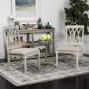 Safavieh Home Collection Selena Black Velvet and White Side Chair (Set of 2)(Beige)