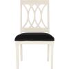 Safavieh Home Collection Selena Black Velvet and White Side Chair (Set of 2)(Black)