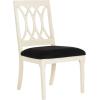 Safavieh Home Collection Selena Black Velvet and White Side Chair (Set of 2)(Black)