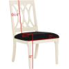 Safavieh Home Collection Selena Black Velvet and White Side Chair (Set of 2)(Black)