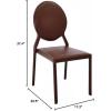 Safavieh Home Collection Warner Mid-Century White Round Back Side Chair(Brown)