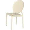 Safavieh Home Collection Warner Mid-Century White Round Back Side Chair(Butter Cream)