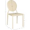 Safavieh Home Collection Warner Mid-Century White Round Back Side Chair(Butter Cream)