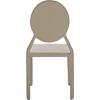 Safavieh Home Collection Warner Mid-Century White Round Back Side Chair(Grey)