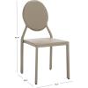 Safavieh Home Collection Warner Mid-Century White Round Back Side Chair(Grey)
