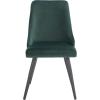 Safavieh Home Collection Zoi Velvet 19-inch (Set of 2) Dining Chair, Taupe/Black(Malachite Green / Black)