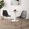 Safavieh Home Dorian Mid-Century Modern Light Brown Faux Leather and Copper Dining Chair, Set of 2(Grey / Copper)