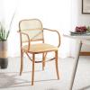 Safavieh Home Keiko White and Natural Cane Dining Chair(Natural)