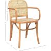 Safavieh Home Keiko White and Natural Cane Dining Chair(Natural)