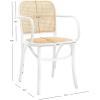 Safavieh Home Keiko White and Natural Cane Dining Chair(White / Natural)