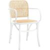 Safavieh Home Keiko White and Natural Cane Dining Chair(White / Natural)
