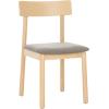 Safavieh Home Lizette Retro White Oak and Grey Cushion Dining Chair, Set of 2