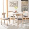 Safavieh Home Lizette Retro White Oak and Grey Cushion Dining Chair, Set of 2