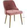 Safavieh Home Lulu Mid-Century Dusty Rose Velvet and Gold Dining Chair, Set of 2(Dusty Rose / Gold)