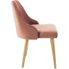 Safavieh Home Lulu Mid-Century Dusty Rose Velvet and Gold Dining Chair, Set of 2(Dusty Rose / Gold)
