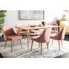 Safavieh Home Lulu Mid-Century Dusty Rose Velvet and Gold Dining Chair, Set of 2(Dusty Rose / Gold)