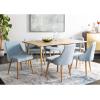 Safavieh Home Lulu Mid-Century Dusty Rose Velvet and Gold Dining Chair, Set of 2(Slate Blue / Gold)