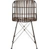 Safavieh Home Minerva Brown and Black Wicker Dining Chair, Set of 2(Brown / Black)