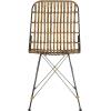 Safavieh Home Minerva Brown and Black Wicker Dining Chair, Set of 2(Natural / Black)