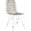 Safavieh Home Minerva Brown and Black Wicker Dining Chair, Set of 2(White / White)