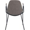 Safavieh Home Tanner Mid-Century Olive Faux Leather and Black Dining Chair, Set of 2(Ash / Black)