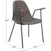 Safavieh Home Tanner Mid-Century Olive Faux Leather and Black Dining Chair, Set of 2(Ash / Black)