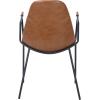 Safavieh Home Tanner Mid-Century Olive Faux Leather and Black Dining Chair, Set of 2(Cognac / Black)