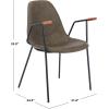 Safavieh Home Tanner Mid-Century Olive Faux Leather and Black Dining Chair, Set of 2(Olive / Black)