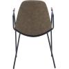 Safavieh Home Tanner Mid-Century Olive Faux Leather and Black Dining Chair, Set of 2(Olive / Black)
