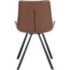 Safavieh Home Terra Mid-Century Modern Black Faux Leather and Black Dining Chair, Set of 2(Light Brown / Black)