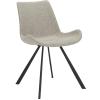 Safavieh Home Terra Mid-Century Modern Black Faux Leather and Black Dining Chair, Set of 2(Light Grey / Black)