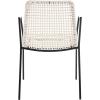 Safavieh Home Wynona White and Black Leather Woven Dining Chair, Set of 2