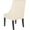 Safavieh Mercer Collection Austin Grey Linen Sloping Arm Chair, Set of 2(Cream)