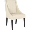 Safavieh Mercer Collection Austin Grey Linen Sloping Arm Chair, Set of 2(Cream)