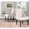 Safavieh Mercer Collection Austin Grey Linen Sloping Arm Chair, Set of 2(Grey)
