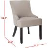 Safavieh Mercer Collection Christine Nailhead Dining Chair, Set of 2(Beige)