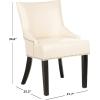 Safavieh Mercer Collection Christine Nailhead Dining Chair, Set of 2(Flat Cream)