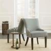 Safavieh Mercer Collection Christine Nailhead Dining Chair, Set of 2(Sea Mist)