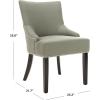 Safavieh Mercer Collection Christine Nailhead Dining Chair, Set of 2(Sea Mist)
